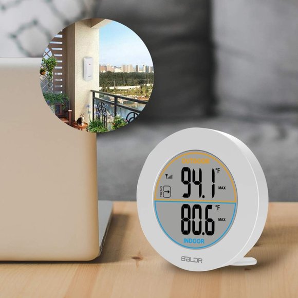 Wireless Indoor/Outdoor Thermometer - Surface or Wall Mounted Monitor, 2.5” LCD - Picture 5 of 8